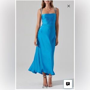 ASTR the Label Antlia Dress Size S ruched bodice and lace-up back straps